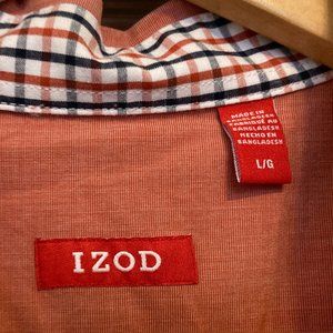 IZOD Long Sleeve Button Down Contrast Cuff Shirt